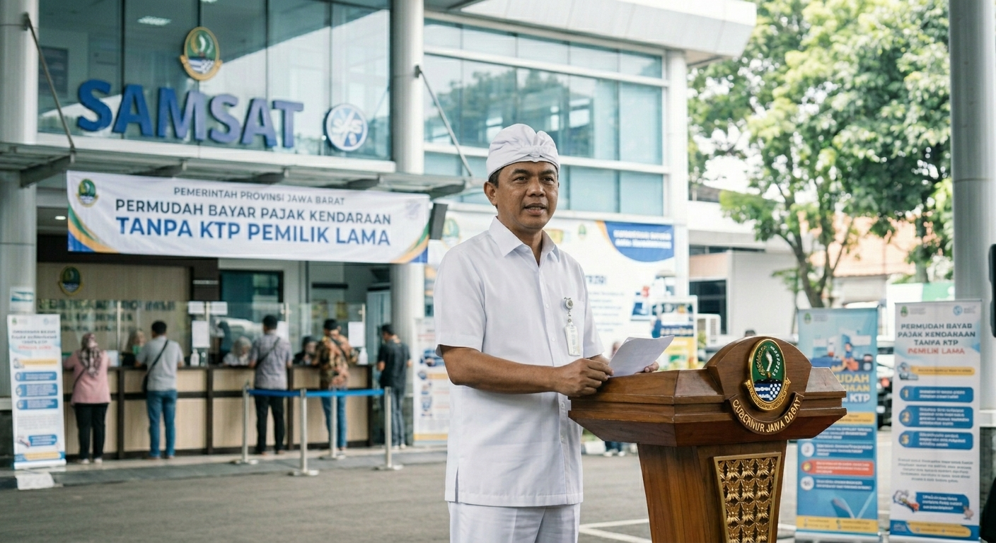 Gubernur Jawa Barat Permudah Bayar Pajak Kendaraan Tanpa KTP Pemilik Lama